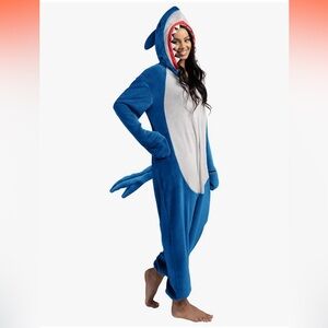 Spooktacular Creations Halloween Shark Pajama, Adult Shark Costume, size Lg